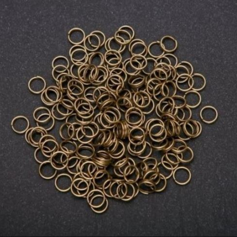 Connecting Ring, 4 mm diameter, bronze color, pack of 25 g