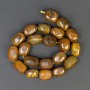 Tiger's Eye Drilled Beads 18×13 mm ± on thread, length 38 cm+