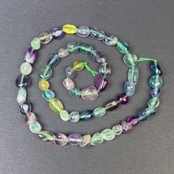 Fluorite Beads Faceted 7×6mm on Thread, 42cm+ Length