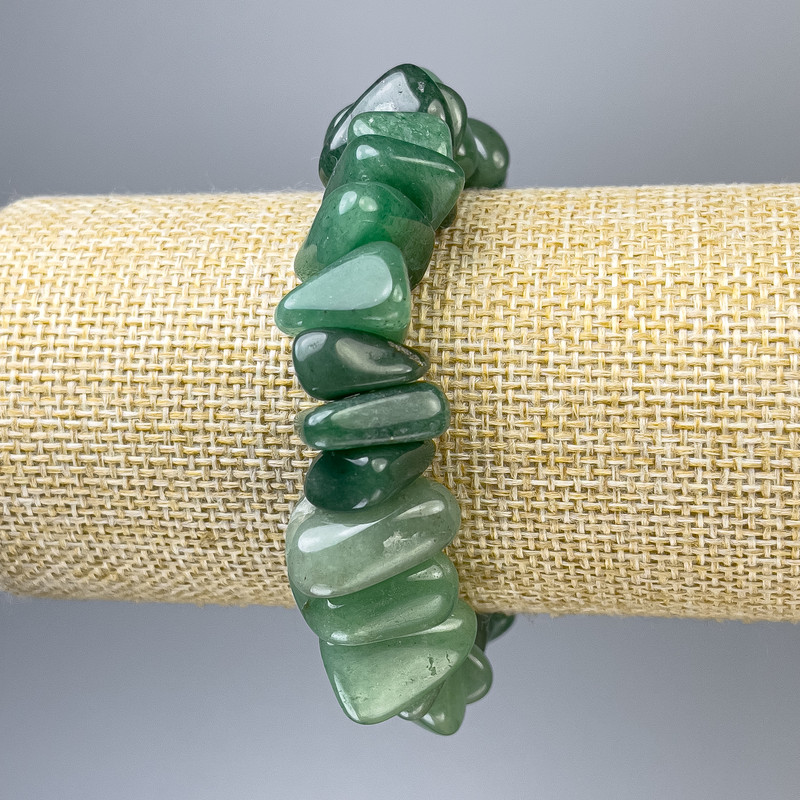 Jade Bead Bracelet 17x7 mm, elastic, length 18 cm