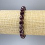 Garnet bracelet smooth round bead, diameter 8-9 mm +/-, length 18 cm +/- stretch