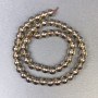 Smoky Topaz Faceted Round Beads 8mm on Thread, ~32cm length
