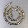 Smoky topaz Beads, smooth round 6mm+, on thread, length 39cm+