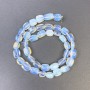 Moonstone Beads Droplet Cut 10x8mm on Threaded Cord, length 39cm+