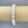 Moonstone Bead Bracelet, faceted, diameter 11x8mm, length 18cm, stretch
