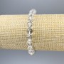 Bracelet Mountain Crystal Smooth Bead, 8mm diameter ±, length 18cm ± stretch