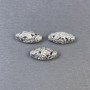 Bead Inlay Findings, metal color Silver, diameter 18x8 mm ± hole ~2 mm ± packaging 3 pcs