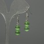 Cat's Eye Bead 8mm+ Green, 37mm+ Length Earrings