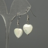 Earrings Mother-of-P Pearl Heart 12mm+-, length 30mm+-