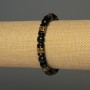Agate Bracelet (single) smooth bead, diameter 8mm±, cylindrical inlay, diameter 12x8mm±, 18 cm±, stretch