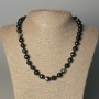 Agate Bead Necklace, faceted ball, 10mm diameter, 50mm length with clasp