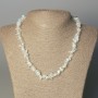 Moonstone Chip Necklace, 10x5mm diameter, 45mm length ± with clasp