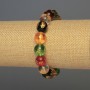 Bracelet Glass Smooth Bead, 12mm± diameter, 18cm±, Stretch