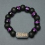 Bracelet with Wooden Beads, diameter 12mm ±, wooden inlay diameter 25x11mm ± 18mm ± stretch