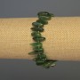 Jadeite Chip Needle Bead Bracelet, 12-20×3-5mm+- with Seed Beads, 18cm+- Elastic