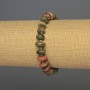 Jasper Bead Bracelet (Polished), diameter 10x5 mm ±, length 18 cm ±, stretch