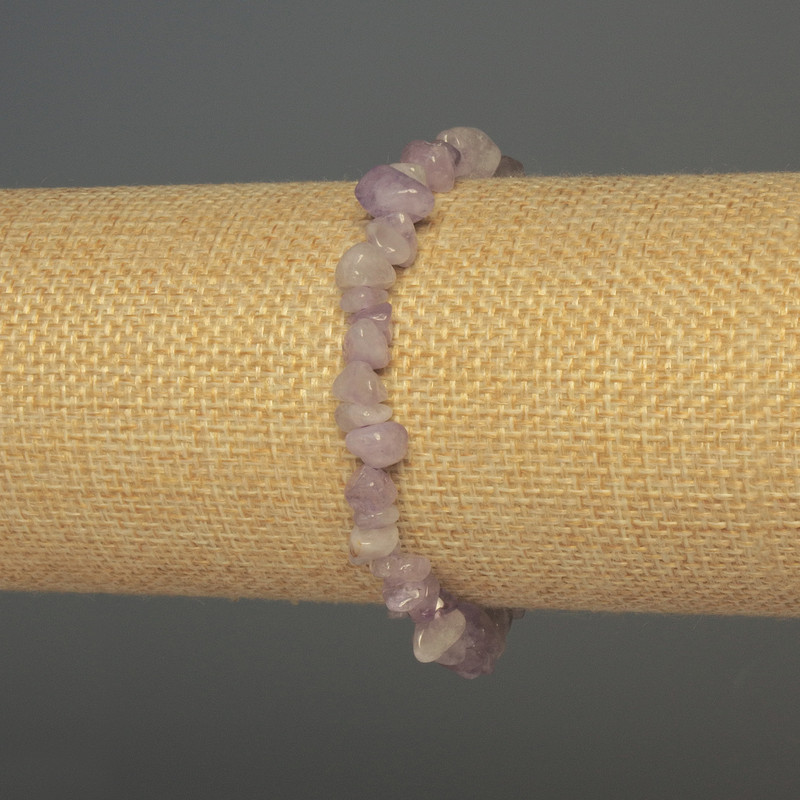 Amethyst Chip Bracelet, 8x4mm+, Stretch, 18cm±