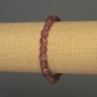 Strawberry Quartz Faceted Bracelet, 8x7mm, 18cm stretch
