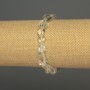 Bracelet Mountain Crystal tumbled beads, diameter 8-12x9mm+-, length 18cm+-, stretch