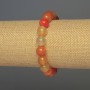 Carnelian Bead Bracelet Smooth Ball, 10mm diameter +/-, 18cm length +/- Stretch