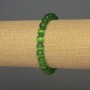 Bracelet Cat's Eye Green Smooth Bead, 8mm diameter +-, length 18mm+- stretch