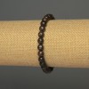 Bronzite Bracelet with Smooth Round Beads, 6mm± diameter, 18cm±, Elastic