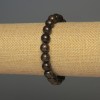 Bronzite Bead Bracelet, smooth spheres 8mm±, 18cm±, stretch