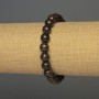 Bronzite Bead Bracelet, smooth spheres 8mm±, 18cm±, stretch