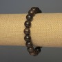 Bronzite Bracelet Smooth Bead, 10mm± Diameter, 18cm± Stretch