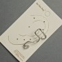 Earrings 'Cafe Cup' on ear with silver-toned metal 16x28mm+-white crystal