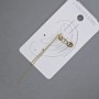 Earrings 'Coffee Cup' on earlobe with golden metal 4.5x15mm±, length 77mm±