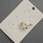 Earrings 'Cafe' stud on the ear with gold-tone metal 18x27mm ± white rhinestones