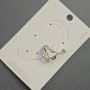 Earrings 'Café' Piercing on the Ear with Silver-Colored Metal 18x27 mm ± White Crystals