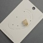 Earring Café on Ear Gold-tone Metal 10x14mm+- White Crystals