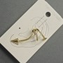 Earrings 'Café' on ear clip gold-tone metal 15x35mm± with white crystals