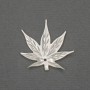Pendant Necklace Leaf Shape from Natural White Mother-of-Pearl 25x28x2mm+