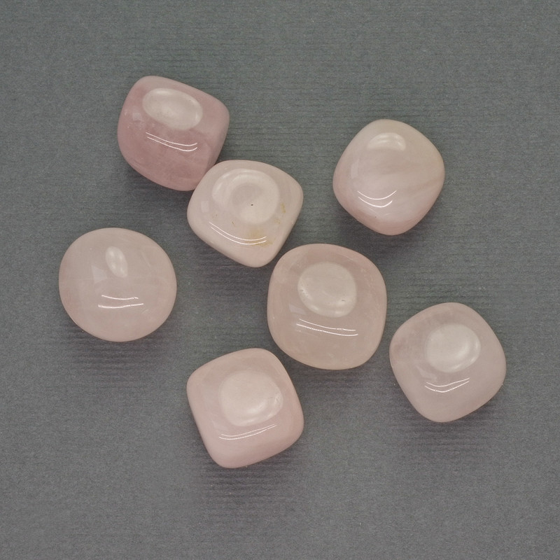Natural Pink Quartz Raw Gemstones Tumbled, No Hole, 16x14mm (+-) (per 100 g ±)