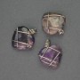 Pendant Heart Amethyst in Silver Weave, diameter 21x21mm±, length 27mm±