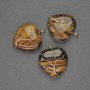 Heart Pendant Tiger’s Eye in Golden Weave, diameter 30x30mm±, length 37mm±