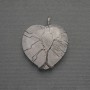 Pendant Heart Mountain Crystal in Silver Filigree, diameter 30x30mm±, length 37mm±