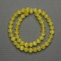 Cat's Eye Beads Yellow 8mm Smooth Round on Thread 37cm+