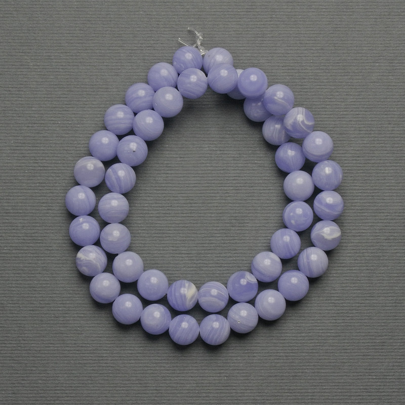 Agate Beads (Pressed) Smooth Round 8mm ± on Noodle, Length 38cm+