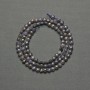 Sapphire Beads Coin Shape 4×2.5mm on String, 39cm+