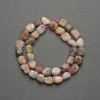Pink Opal Faceted Beads, 11x10mm ± diameter, on thread, length 40cm+