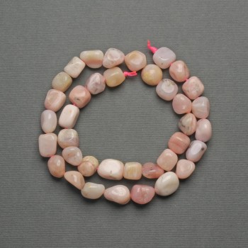 Beads Morganite opal faceted 11×10 mm ± on thread, length 40 in.