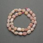 Beads Morganite opal faceted 11×10 mm ± on thread, length 40 in.
