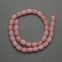 Rose Quartz Barilo Beads, 11x9 mm, on Thread, 38 in Length