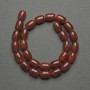 Carnelian Sardonyx Barilo Beads, diameter 14x10mm± on thread, length 39cm+