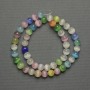 Cat's Eye Beads Multicolor Synthetic Stone Smooth Sphere, 8mm ± Thread, length 37cm+