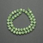 Cat's Eye Beads Salad Green Synthetic Stone Smooth Sphere, diameter 8mm± on thread, length 39cm+